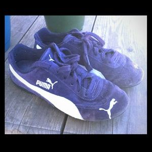 Purple Puma sneakers